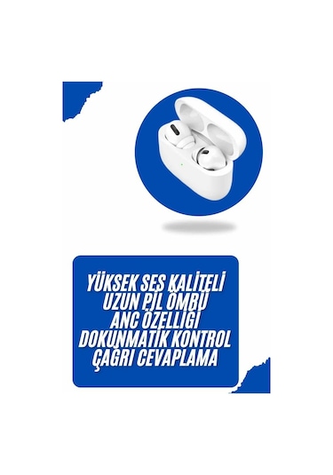 Bluetooth Kulaklık Kulak İçi Silikonlu Stereo Yüksek Ses Kaliteli Dokunmatik