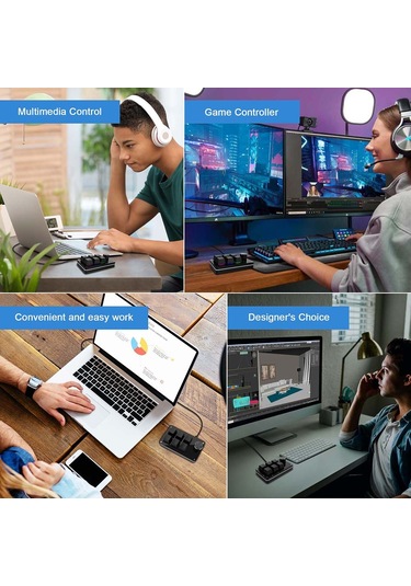 Springsun Mini Mekanik Rgb Klavye - 6 Tuşlu, Programlanabilir, Usb Bağlantılı