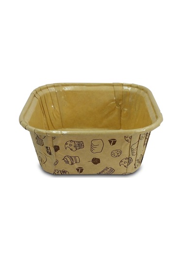 Kafem Muffin Kek Kapsülü Kare Kraft Desenli 50li X 5 Paket - K33 Kahverengi