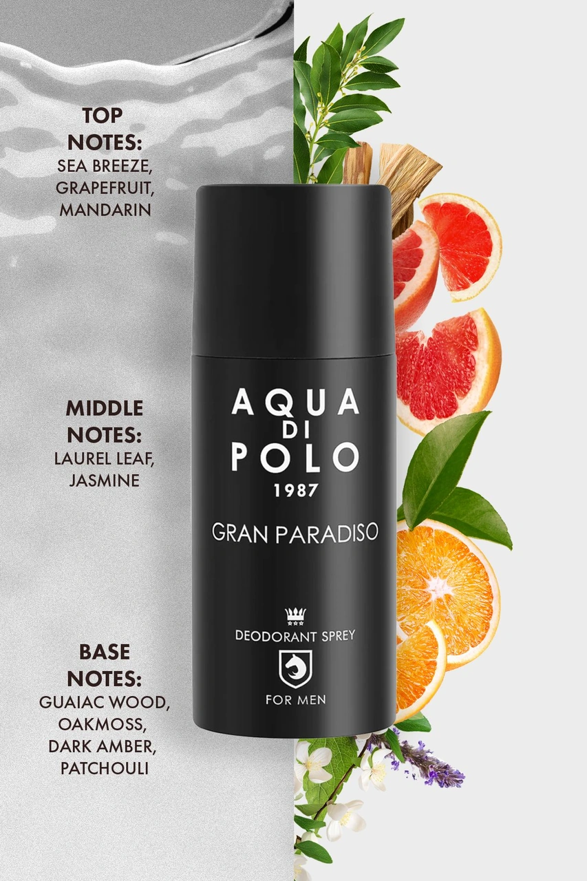 Gran Paradiso Parfümlü Erkek Deodorant 150 Ml Odunsu, Narenciye Alüminyum İçermez Fresh