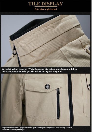 İlkbahar Ve Sonbahar Erkek Günlük Bol Ceket Kırmızı