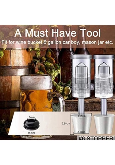 Lemestar 12 Parça Kombucha Fermentasyon Seti: 4lü Gaz Valfi, 4lü Tıkanıklık Ve 4lü Hermetik Örgü Şeffaf