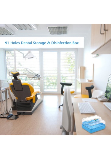 Shineyee Endo 91 Delikli Diş Saklama Ve Dezenfeksiyon Kutusu Endo Burs Tutucu Bur Dezenfeksiyon Kutusu-298
