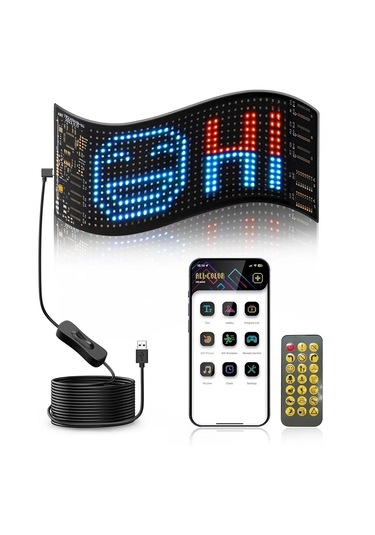 Yenilzd Matrix Kayan Yazı Emoji Led Ekran Programlanabilir 17x7c