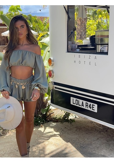 Havens Chloe Balon Şortlu Takım Haki