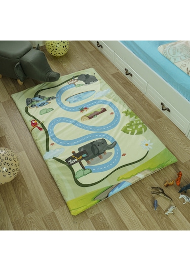 Zooturak Peluş Çocuk Matı Fil Rokka 100cm x 150cm