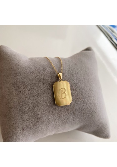 Simurg Jewellery 14 Ayar Altın Harfli Plaka Kolye