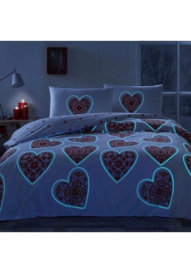 Taç Cordelia Ranforce Çift Kişilik Kırmızı Nevresim Takımı Yorgan Yastık Kırmızı