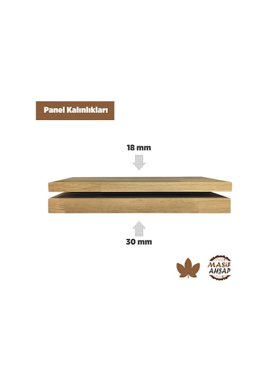 Meşe Ahşap Plaka - 1. Sınıf Masif Panel