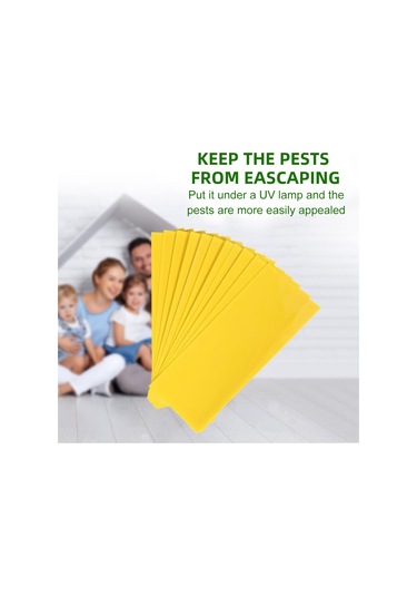 Symbee 10 Adet Tek Taraflı Oval 34.5x11.2cm Sarı Fly Trap, Etkili Glue İle Uçan Böcek Yakalama, Iç Ve Dış Mekanlar İçin, Zehirsiz, Kolay Kullanim