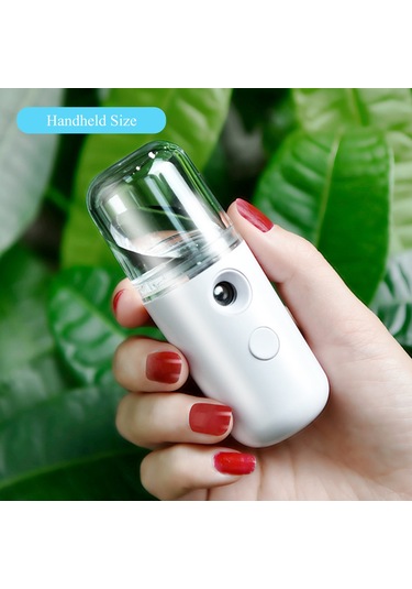 Monyee Mini Taşınabilir Nano Sprey Nemlendirici, 30ml Su Tankı, Derin Nemlendirme, Usb Şarjlı, Kuru Cilt Bakımı, Pembe