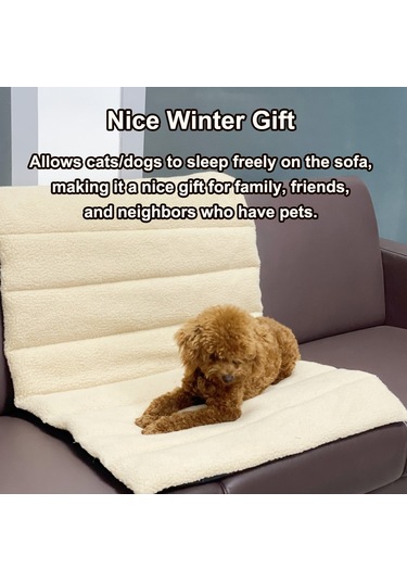 Geekyou Kedi Köpek Isı Verici Yorganı - Yumuşak Kuzu Tüyü, Kaymaz Altı, Ev Araba Kullanıma Uygun, Gri 100x70cm