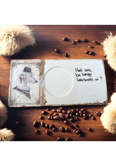 Patili Dostlarımız Kahve & Çay Sunumluğu - Ahşap Sunumluk Diğer