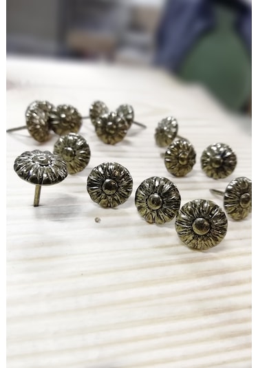 200 Adet 11 mm Papatya Kabara Raptiye Hobi Çivisi Koltuk Çanta Tasarım Aksesuar Süsü