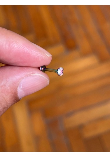 316 Cerrahi Çelik Tragus Helix Kıkırdak Conch Minimal Tek Taş Piercing Renkli