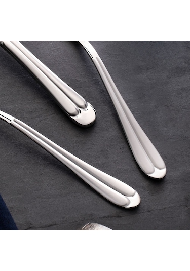 Nehir Saray Sade 6 Kişilik 30 Parça Çatal Kaşık Takımı Gümüş