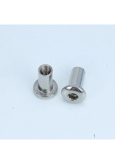 Paslanmaz Çelik Kilit Somunları - M8 İç Altıgen Dişli, Düz Silindirik Somunlar, Ahşap Mobilyalar İçin Perçin Somunları Taıyv Diğer