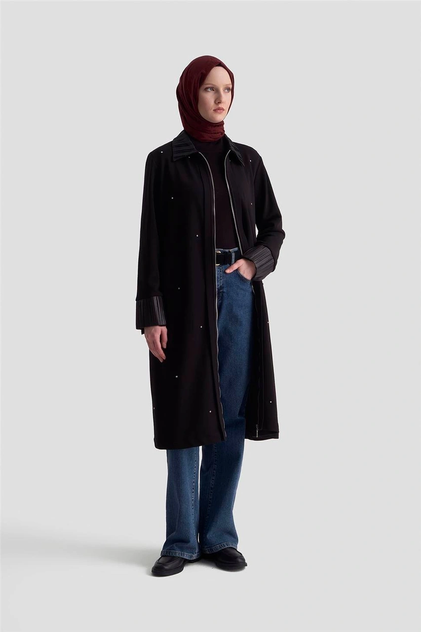 Armine Taşlı Örme Kap 25kd4030 Siyah Siyah