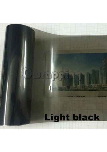 Açık Siyah- 40 Cm X 150 Cm-oto Araba Tonu Far Arka Lambası Sis Işık Vinil Duman Film Levhası Etiket Kapak Araba Şekille