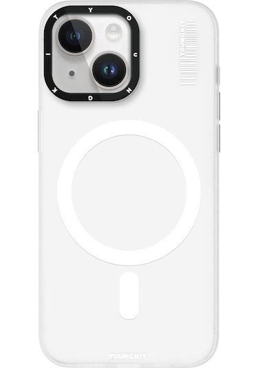 İphone 15 Uyumlu Kılıf Magsafe Şarj Özellikli Youngkit Hidden Sand Serisi Kapak Mavi