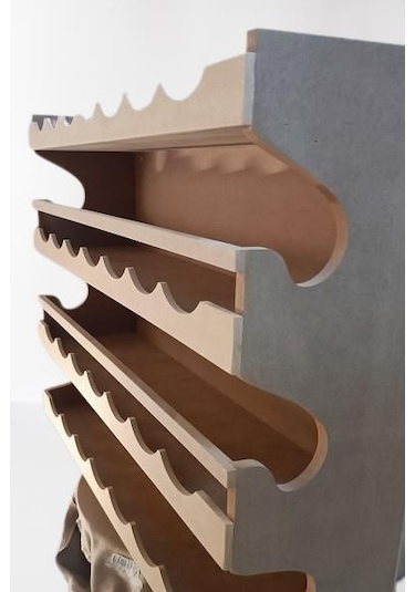 Hobi Dekoratif Rafterek Dolap Cnc Kesim Ahşap Mdf Ham Model El Yapım