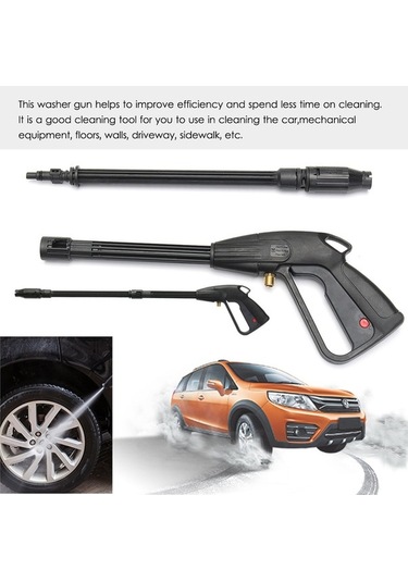 Pazly Yüksek Basınçlı Su Püskürtme Tabancası M14, 160bar, Uzun Direk, Dayanıklı Temizleme Aracı