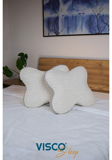 Visco Yastık Papillon Ortopedik Yastık Ergonomik Visco 45x50x15cm