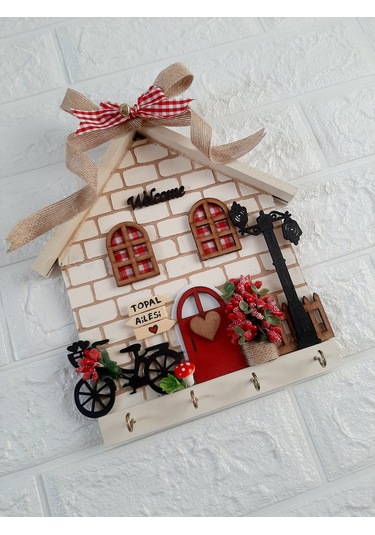 Psacraft Hediye Çeyizlik Taş Desenli Kurdeleli Ahşap 23 X 25 Mdf