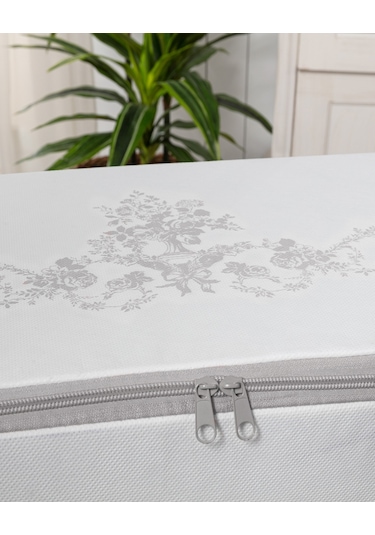 Madame Coco Çiçek Desen Baskılı Hurç - Beyaz Bhu-0452x28x21cm-beyaz Beyaz