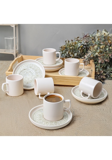 Keramika Groundlace Nordic Kahve Takımı 12 Parça 6 Kişilik 21501