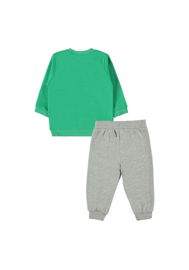 Kujju Erkek Bebek Pijama Takımı 6-18 Ay Koyu Yeşil 2258702633ss-3 Koyu Yeşil