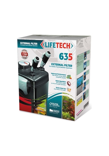 Lifetech 635 Akvaryum Dış Filtre İçi Dolu 600 L/H