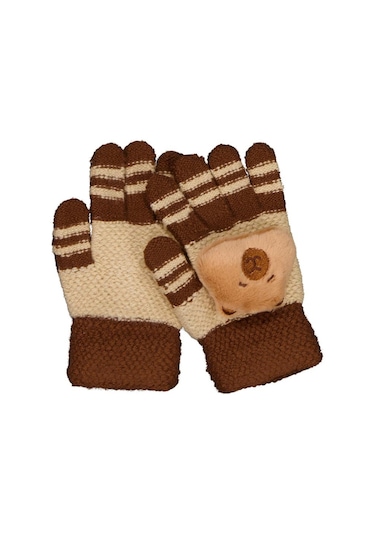 Kitti-Akal Tekstil Kitti Erkek Çocuk 4-8 Yaş Örme Eldiven - Standart Standart Standart
