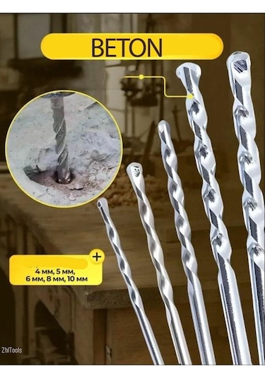 Zhltools Matkap Ucu Seti- Beton Metal Ahşap Matkap Ucu Drill Bits Set 16 Lı Set
