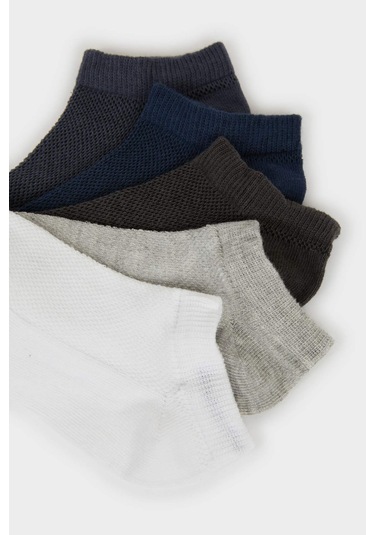 Defacto Erkek Çocuk 5li Pamuklu Patik Çorap F4697a8nskr1 Çok Renkli