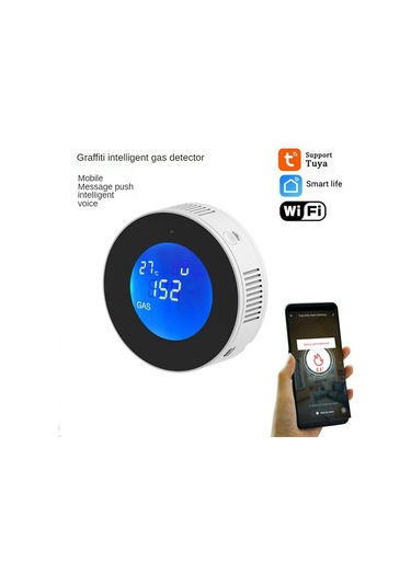 Yunboo Ev İçin Akıllı Wi-fi Gaz Sızıntısı Algılayıcı, Uyarı Sesi Ve Uygulama Bildirimi İle Tehlike Tespiti Avrupa Standartı