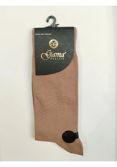 Gama 960 Erkek Pamuklu Dikişsizı Soket Çorap Bej
