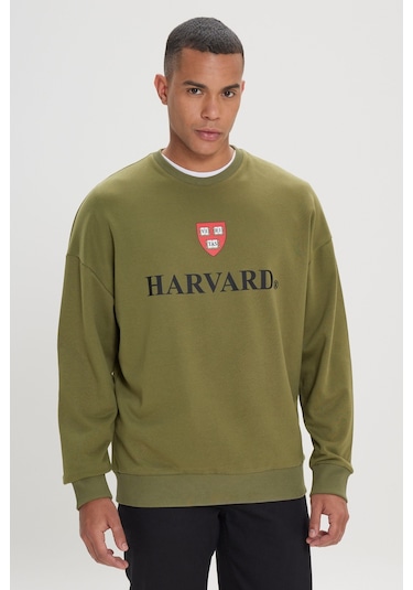 Ac&co / Altınyıldız Classics Erkek Haki Oversize Fit Bol Kesim Harvard Lisanslı Pamuklu Bisiklet Yaka Sweatshirt Haki Ac&co / Altınyıldız Classics Erkek Haki Oversize Fit Bol Kesim Harvard Lisanslı Pamuklu Bisiklet Yaka Sweatshirt Haki