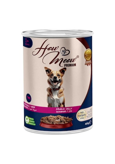 How Meow Pate Biftekli Parça Etli Yetişkin Köpek Maması 12 x 400 G
