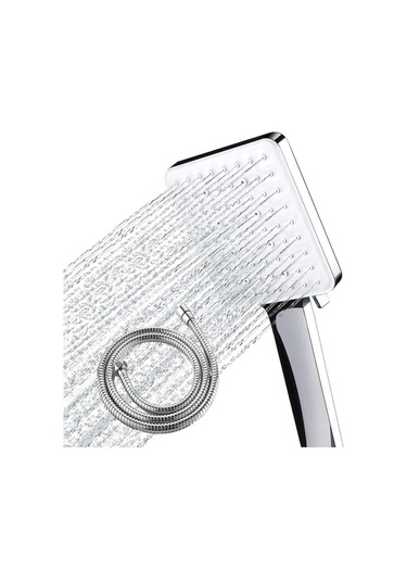 1.5m Hortumlu 6 Fonksiyonlu El Tipi Duş Sistemi - Gürültü, Masaj, Buhar Ve Kombinasyon Modları - Ayna Chrome Abs Malzeme Gümüş Gümüş