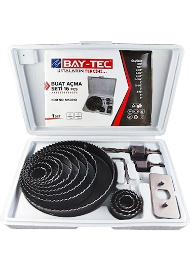 Profesyonel 16 Parça Panç Seti Kartonpiyer Sunta Alçıpan Delici T