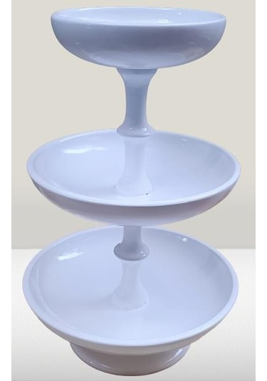 Hobi Adn Dekoratif Kuruyemiş Meyve Sunumluk Ahşap Mdf Beyaz Lake Boya El Yapım