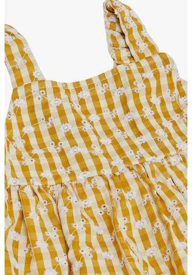 Escabel Kız Çocuk Elbise Çiçek Nakışlı Pötikare Desenli 5-9 Yaş, Hardal Sarı-hardal Sarı Hardal Escabel Kız Çocuk Elbise Çiçek Nakışlı Pötikare Desenli 5-9 Yaş, Hardal Sarı-hardal Sarı Hardal