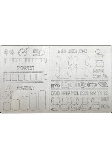 Suntek Lcd Ekran Paneli 36v 60v Ile Elektrikli Bisiklet Beyaz