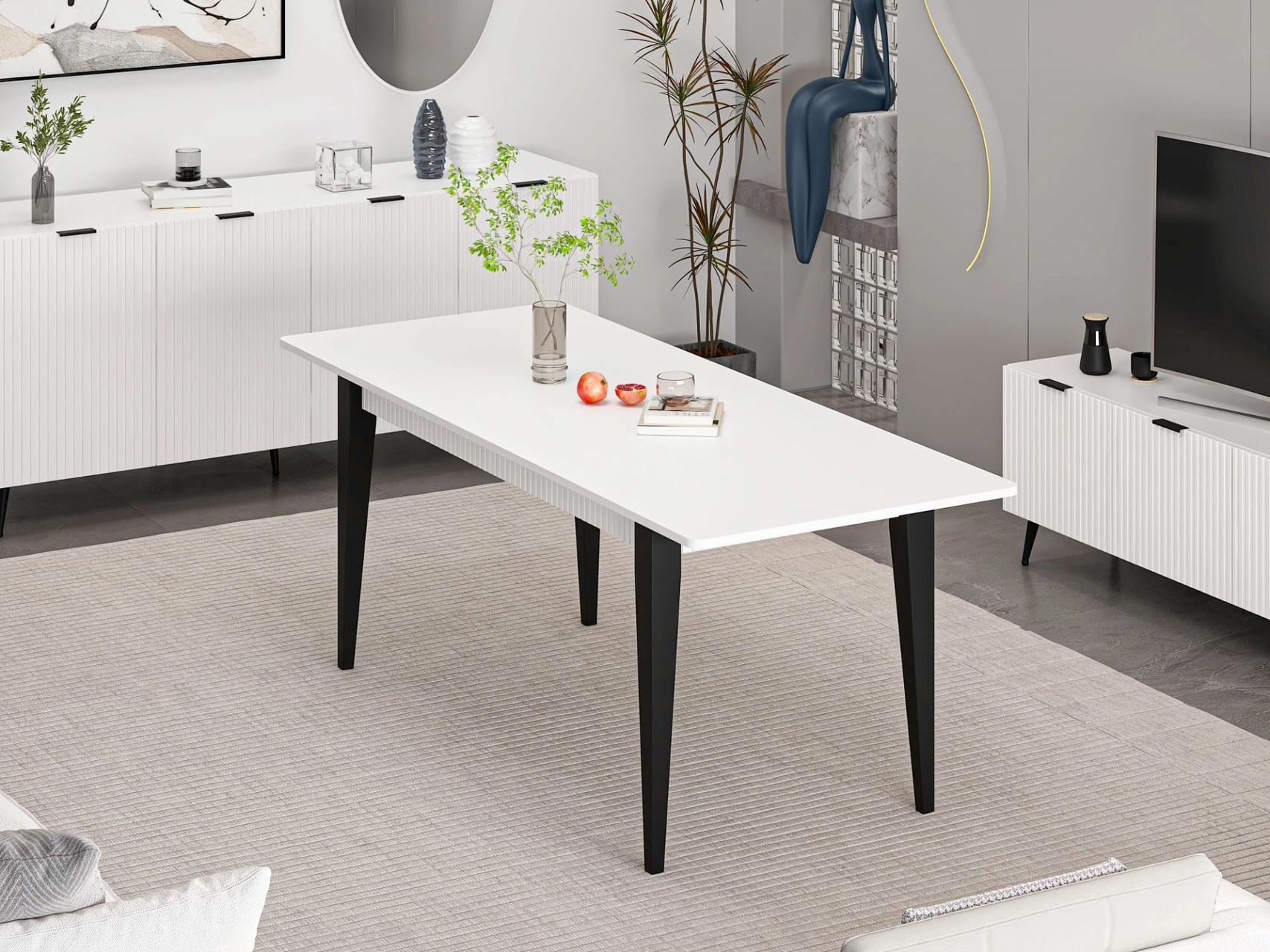 Minar Kale Plus Açılır Yemek Masası Beyaz/beyaz Çok Renkli Minar Kale Plus Açılır Yemek Masası Beyaz/beyaz Çok Renkli