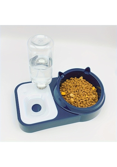 Tcherchı Çift Kaseli Ve Su Sebili Otomatik Evcil Hayvan Besleyici - Kaymaz, Kolay Temizlenir