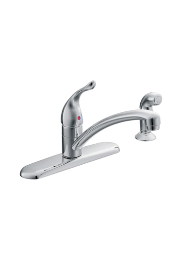 Moen Chateau Krom Tek Kolu Düşük Ark Mutfak Lavabo Bataryası Yan Diğer
