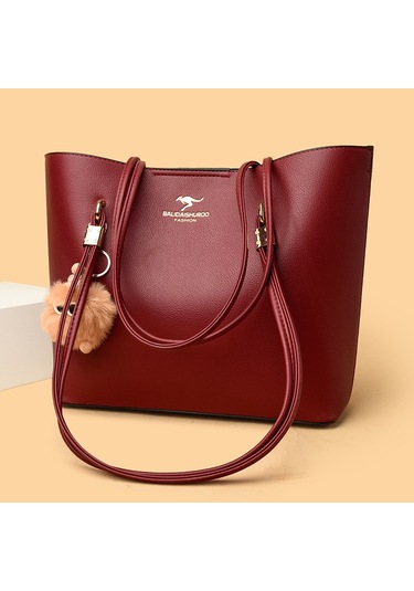 Basit Retro Kadın Çantası Tote Çanta Yeni Büyük Kapasiteli Omuz Çantası Yüksek Kaliteli Büyük Çanta Koltuk Altı Çantası Kırmızı Ana Resim Rengi Diğer