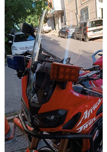 Yeni Africa Twin Kısa Tur Camı Seffaf 2016 2019 Uyumlu Cam Yükseklik 55cm X Üst Genişlik 41cm