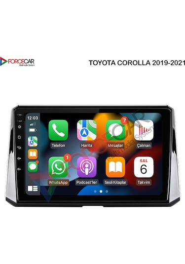 TOYOTA COROLLA 2019_2021 ANDROİD MULTİMEDYA 2_32 KABLOSUZ CARPLAY